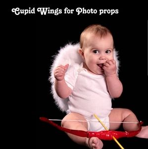 Baby angel wings and headband. For photos, dress up, Christmas, plays For 1-36mo